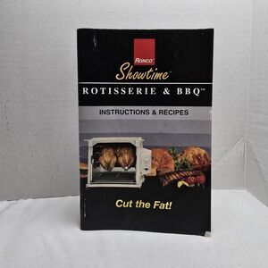 Ronco Showtime Rotisserie & BBQ Recipe Manual Instruction Book Vintage Kitchen